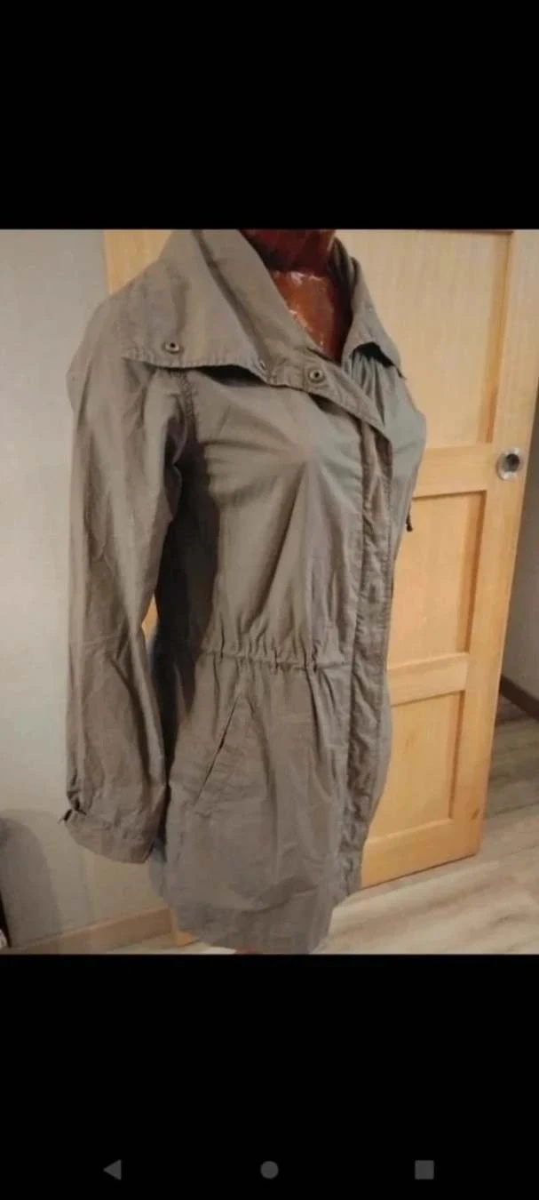 Etam khaki women's slim parka T40 – photo 5